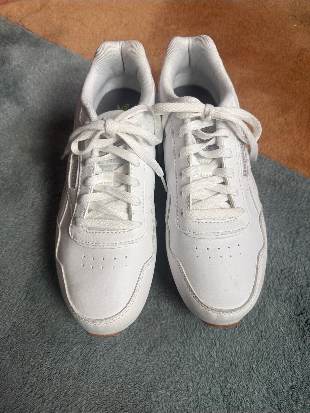 Reebok White Sneakers with Gum Outsole
